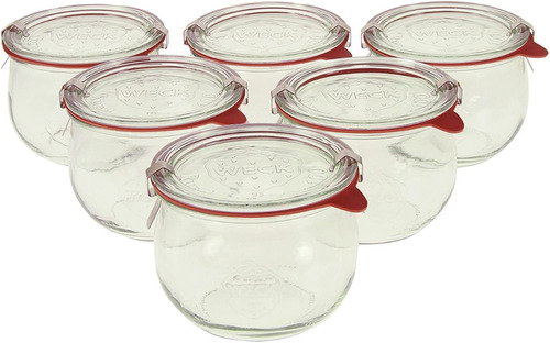 Weck Jars 744 - Frascos Para Conservas | 1/2 L [6 Piezas]