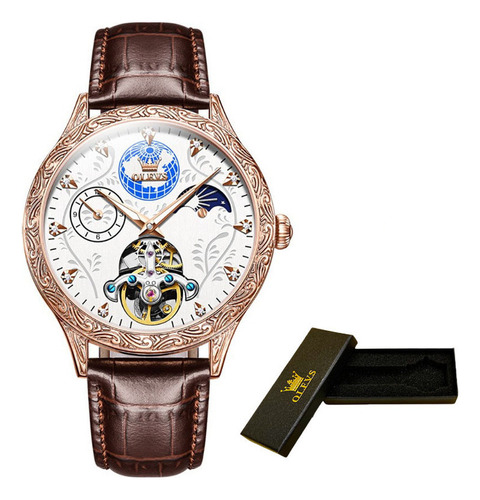 Reloj Hueco Olevs Mechanical Luminous Tourbillon .