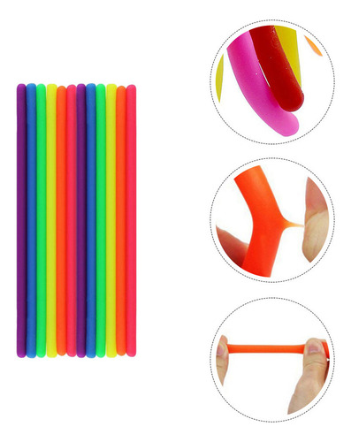 Cuerda Elástica, Cuerda Elástica Flexible, Goma Blanda, 12 U