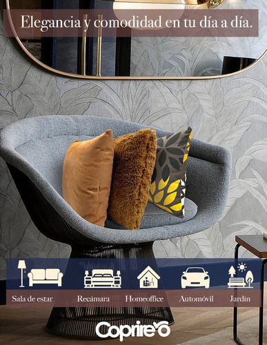 Set 4 Cojines Decorativos 45 Cm Relleno Cierre Sala Cama Azul Petróleo Diferentes Diseños