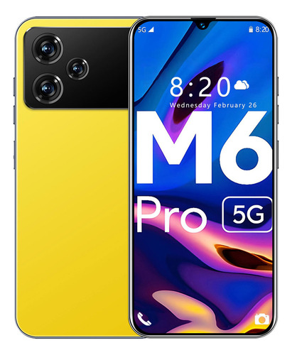 Nuevo Teléfono Inteligente Desbloquea M6 Pro Versión Global Teléfonos Inteligentes De Pantalla Completa De 6,8 Pulgadas 8 Gb + 256 Gb Dual Sim A