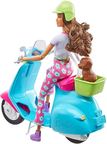 Imagem 3 de 6 de Barbie Travel Fashionistas 2022 Scooter Moto Teresa Articula