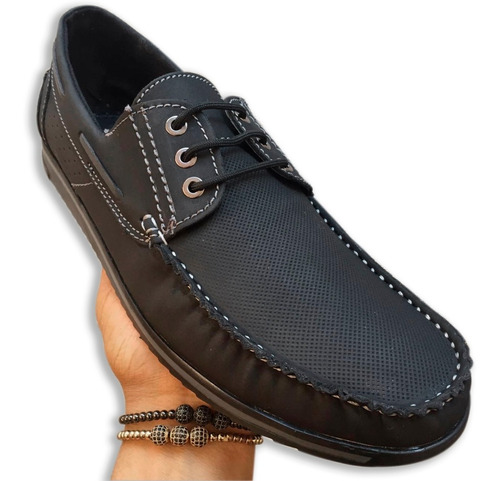 Mocasín Marinero Negro Custom ***envio Gratis***