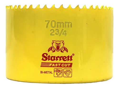 Serra Copo Bi-metal 70mm 2.3/4'' Starrett Fast Cut Fch0234-g