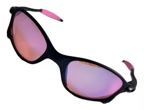 Oculos De Sol Lupa Vilão Lupinha Prizm Rosa Armação Preta no Shoptime