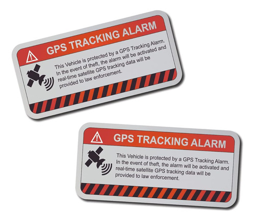 Calcomanías De Haley 2 Pack Gps Pegatinas Alarma Seguridad V