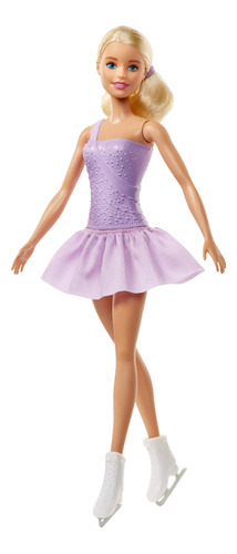 Muñeca Patinadora Artística Barbie Vestida Con Un Traje Mora