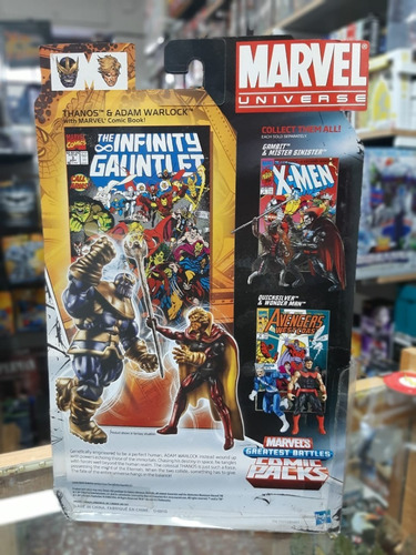 Marvel Universe Comic Pack Thanos & Adam Warlock (Usado)