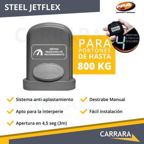 Imagen 3 de 9 de Kit Motor Portón Corredizo Eurus Ppa Jetflex Rápido Control
