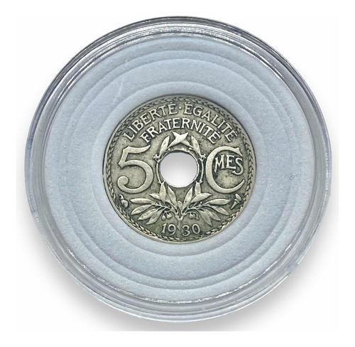 Moneda Antigua Francesa De 5 Céntimos Año 1930
