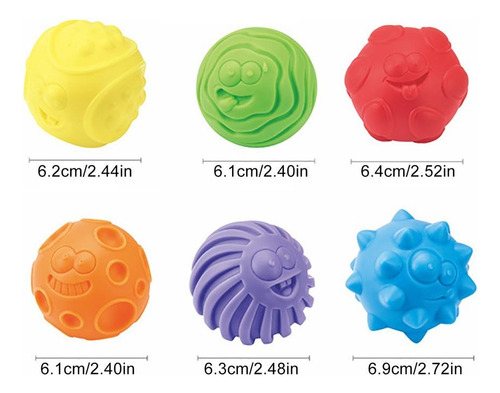 Imagen 8 de 8 de Set Pelotas Sensorial De Bebes