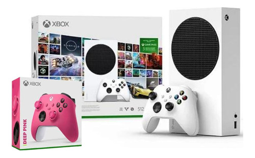 Xbox Series S + Gamepass 3 Mês + Controle Extra Pink Lacrado
