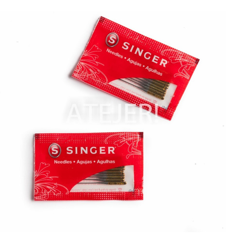 Imagen 1 de 5 de Agujas Singer 2045 Maq Familiar Punta Bolita X Paquete