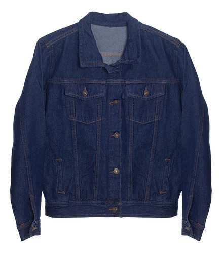 Chaqueta Dotación En Jean Para Hombre Color Azul 14 Onzas