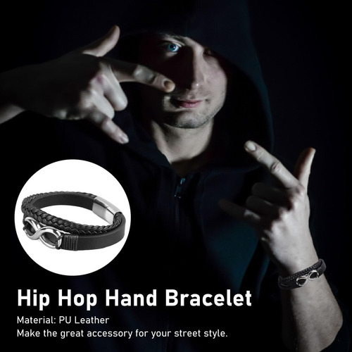 Pulseira Trançada Com Formato De Número E Hip Hop