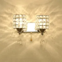 Comprar Aplique Pared Cristal Moderno Led E27 Lampara Decorativa