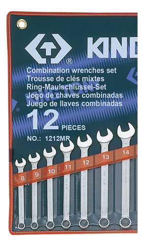 Jogo De Chave Combinada 8 A 22mm 12 Peças King Tony 1212mr