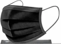 Comprar 500 Cubrebocas Negro Mayoreo Termosellado Tricapa Plisado