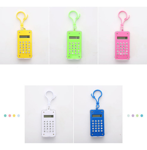 Mini Calculadora Bonita Con Bolsillo Portátil Con Pantalla D