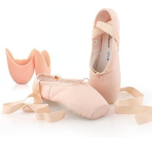 Sapatos De Balé Pointe Shoes Bandage Com Pu [u]