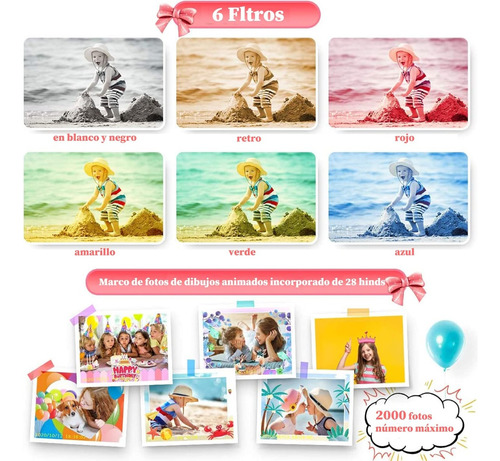 Cámara Digital Para Niños, Cámara De Juguete, Con Tarjetas D