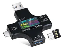 Comprar Eversame 2 1 Tipo C Usb Tester Pantalla Color Lcd Multímetro