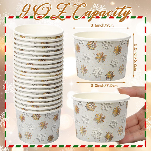 Potchen Vasos De Papel Para Helado Con Temática De Copo De N