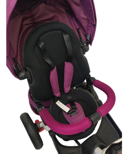 Triciclo Para Niños De Lujo Giratorio Llantas Aire Luz Color Púrpura