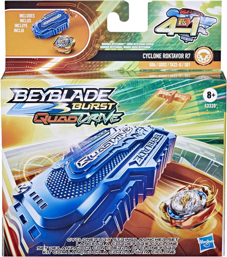 Beyblade Burst Quaddrive Cyclone Fury String Launcher Set -
