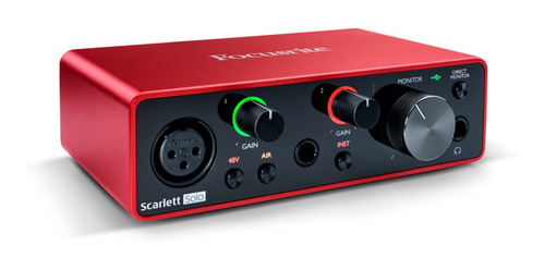 Interfaz Placa De Audio Focusrite Scarlett Solo Generacion 3