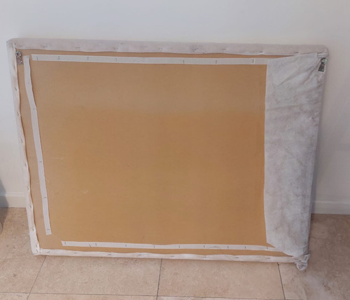 Respaldo De Cama 1 Plaza Con Funda Tusor Rosa 106 Cm X 82 Blanco (Usado)