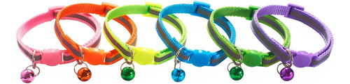 12 Collares Para Gatos Con Campanas, Luz Reflectante,