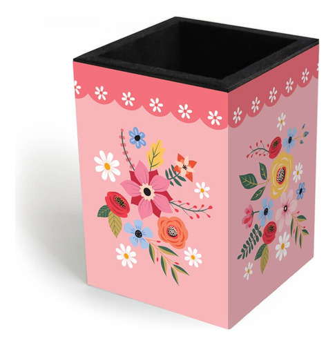 Porta Lápis Em Mdf Buquê 7x7x10 Cm 5164