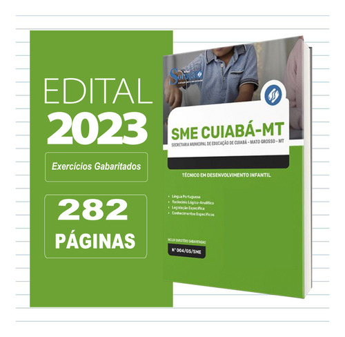 Apostila Sme Cuiabá-mt 2023 - Técnico Em Desenvolvimento Infantil, De Professores Especializados., Vol. Único. Editora Solução Concursos, Capa Mole, Edição Oficial Em Português, 2023