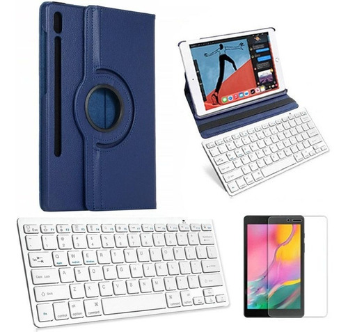 Imagem 1 de 1 de Capa/teclado/pel Para Galaxy Tab S7 T870/t875 11 Azul