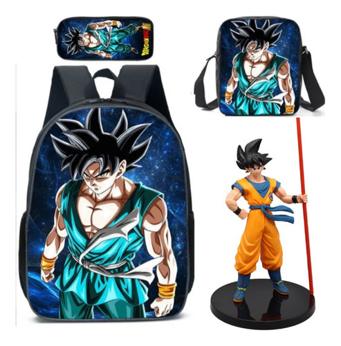 Juego De 4 Figuras De Acción De 22 Cm Goku+mochila Dragon Ba