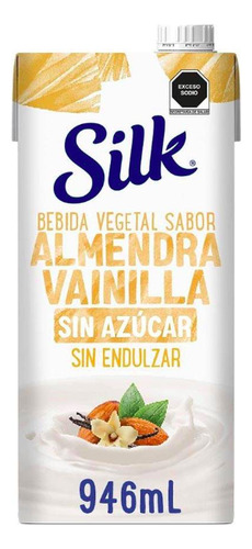 Bebida De Almendra Silk Sabor Vainilla Sin AzĂșcar 5pz 946ml