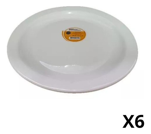 Set X 6 Platos De Mesa Nadir Gourmet 25,8cm De Diametro 