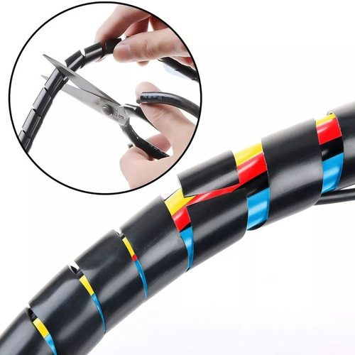 Imagen 4 de 5 de Atrapa Cable Organizador De Cable Espiral 10 Metros X 6mm