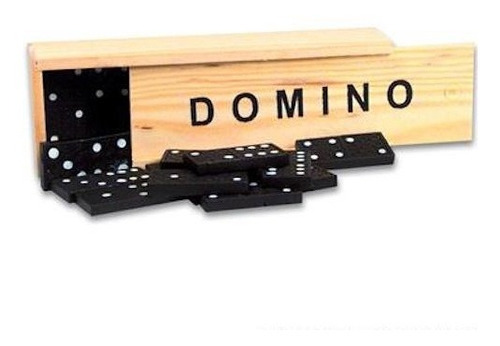 Juego De Domino En Caja De Madera  28 Piezas 15 Cm X 5 Cm