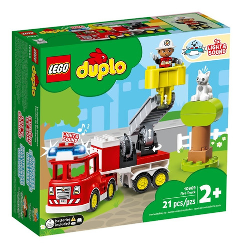 Lego Duplo Camión De Bomberos Con Luz Y Sonido Para Aprender Cantidad De Piezas 21
