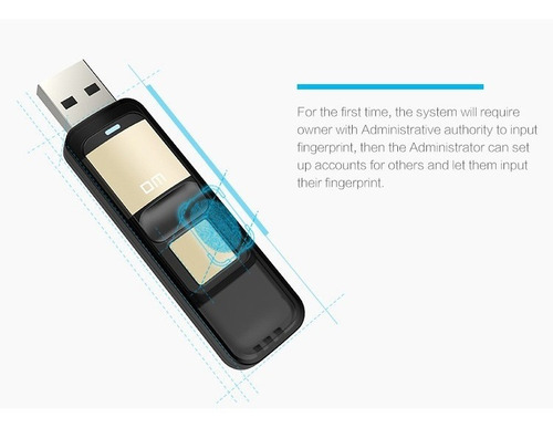 Usb 64 Gb Alta Velocidad Con Lector Huella Digital Seguridad