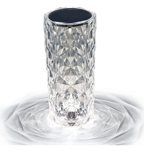 Lámpara De Sobremesa Romántica De Cristal Con Forma Diamante