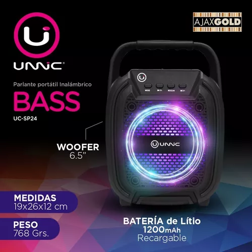 Altavoz Portátil Bluetooth/USB/SD+Micrófono Inalámbrico+LED