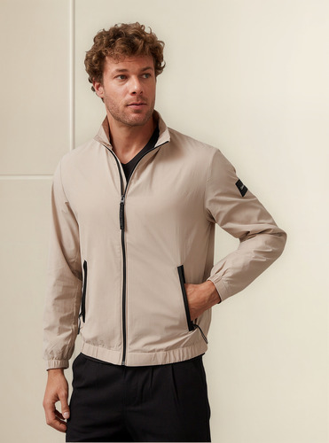 Chaqueta Recycled Crinkle Beige Calvin Klein