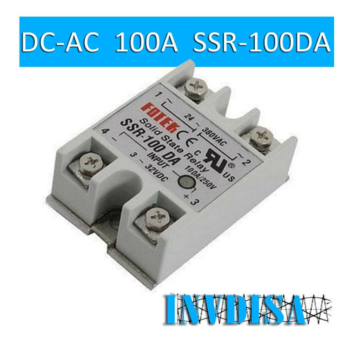 Relevador De Estado Sólido Ssr-100da 100a/250v 3-32vdc 100a