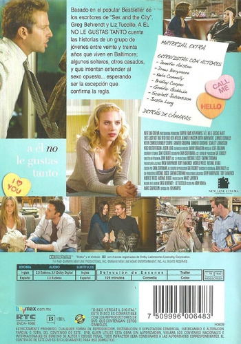 A El No Le Gustas Tanto Pelicula Subtitulada A Él No Le Gustas Tanto | Dvd Scarlett Johansson Película | Meses sin