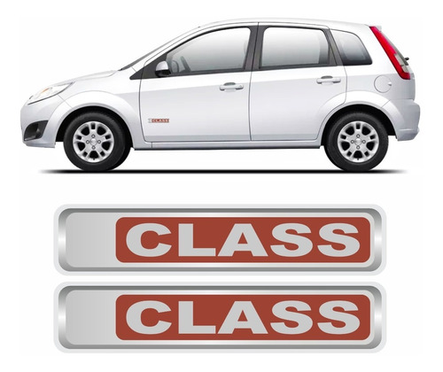 Adesivo Class Ford Fiesta 3d Cromado Emblemas Laterais Res41