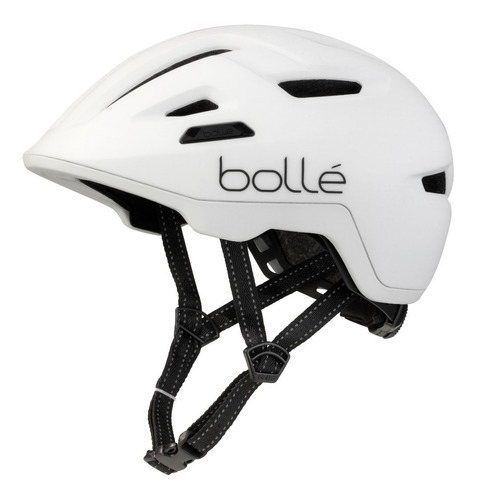 Casco De Ciclismo Bollé Stance Matte Black Color Blanco Talla L