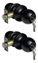 Comprar Cerradura Chapa Perilla Bola Negro Recamara\u002Fbaño Dexter 2 Pz Color Negro Recamara\u002Fcon Llaves